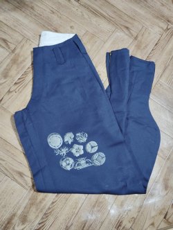 画像3: プリント★鳳凰2800【ネイビー、3超ロング八分80cm】