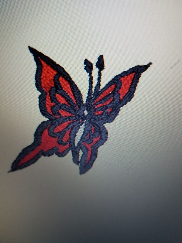 刺繡の画像(蝶）