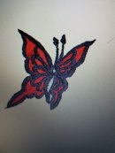画像: 刺繡の画像(蝶）