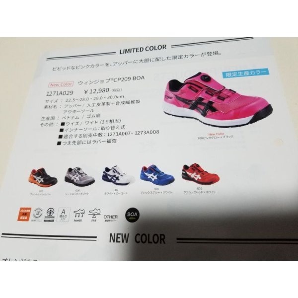 画像1: 限定カラー☆アシックス安全靴CP209BOA (1)